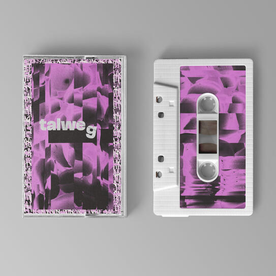 Concept – 2025 – Talweg Visuel pour K7 : textures faites main (marqueur, acrylique) et images recomposées via scanner à plat.