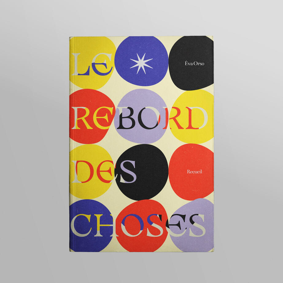 Concept – 2025 – Couverture de recueil poésie Jeu visuel à partir de motifs géométriques et d’une palette minimaliste. Répétitions en écho dans le travail typographique.