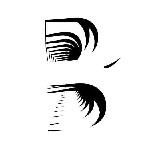 WIP / Motion – 2025 – B = Bias Animation typographique générée avec Cavalry.app dans le cadre du 36 Days of Type. Recherche sur rythme, structure et mouvement. Jeu entre fond / forme / mot.